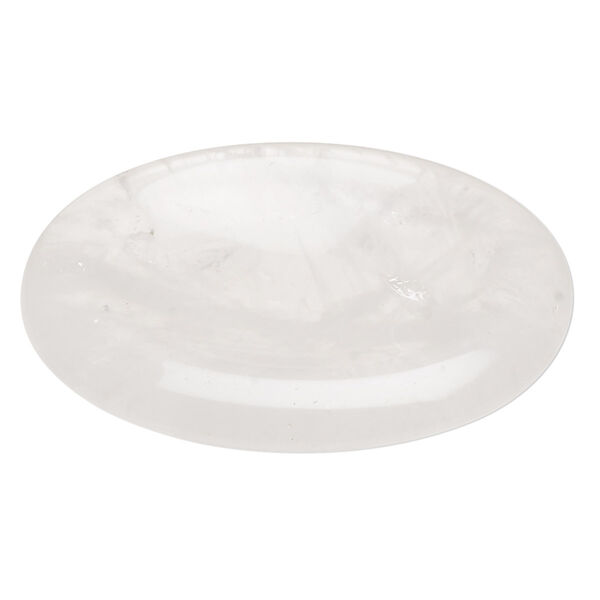 Quartz crystal 1pkg1, hand-cut undrilled oval worry stone natural B grade, 44x24mm-46x36mm image number 0
