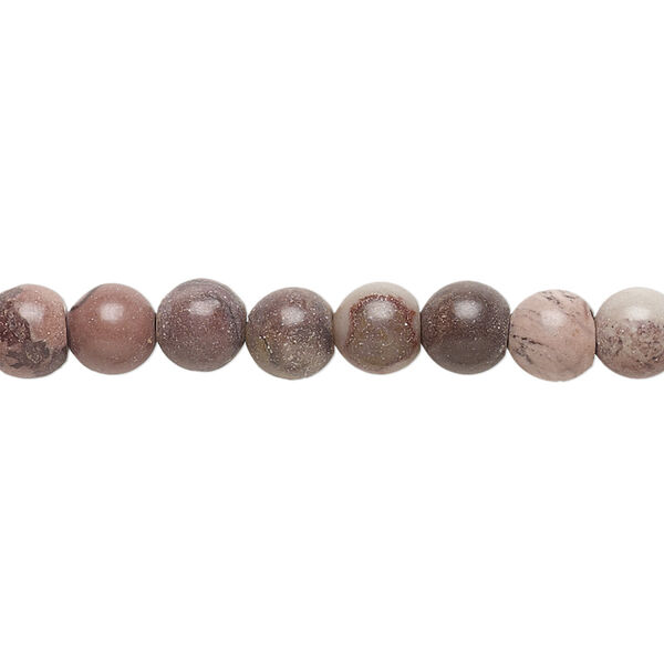 Limestone 1pkg1, round bead natural B grade, 15.5-16 inch Crazy Horse™ stone 6mm image number 0