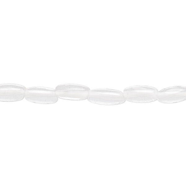 Bead, quartz crystal (natural), 10x4mm hand-cut oval, C grade, Mohs hardness 7. Sold per 15-1/2" to 16" strand. image number 0