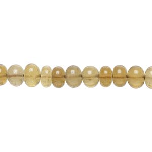 Golden quartz 1pkg1, hand-cut rondelle bead 14 inch 6x4mm-7x5mm