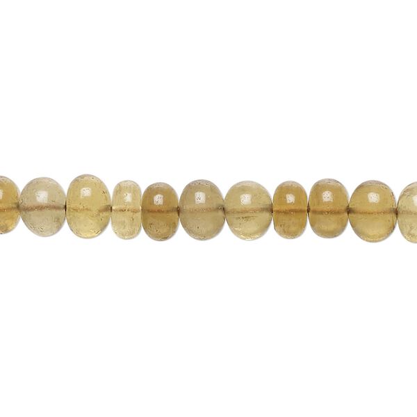 Golden quartz 1pkg1, hand-cut rondelle bead 14 inch 6x4mm-7x5mm image number 0