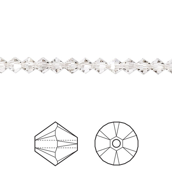 Bead 144pk crystal silver shade, Crystal Passions® 4mm bicone 5328 image number 0
