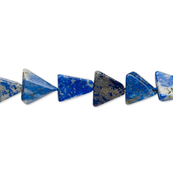Lapis lazuli 1pkg1, hand-cut flat triangle bead natural 13 inch 8x8x8mm-13x13x13mm image number 0