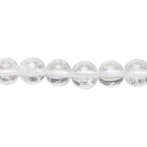 Ice flake quartz 1pkg1, round bead 15.5-16 inch 8mm