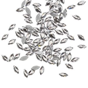 Flat back 720pk crystal foil back, Swarovski® hotfix 4x1.8mm marquise jewel 2201