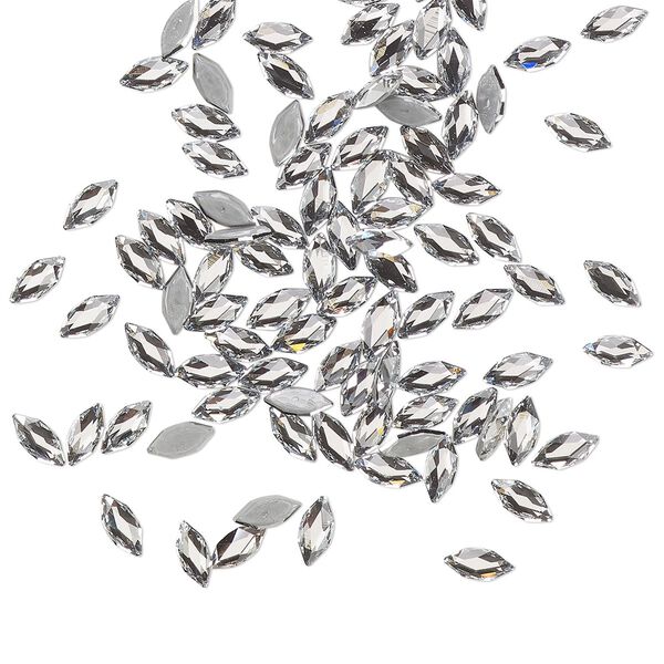 Flat back 720pk crystal foil back, Swarovski® hotfix 4x1.8mm marquise jewel 2201 image number 0