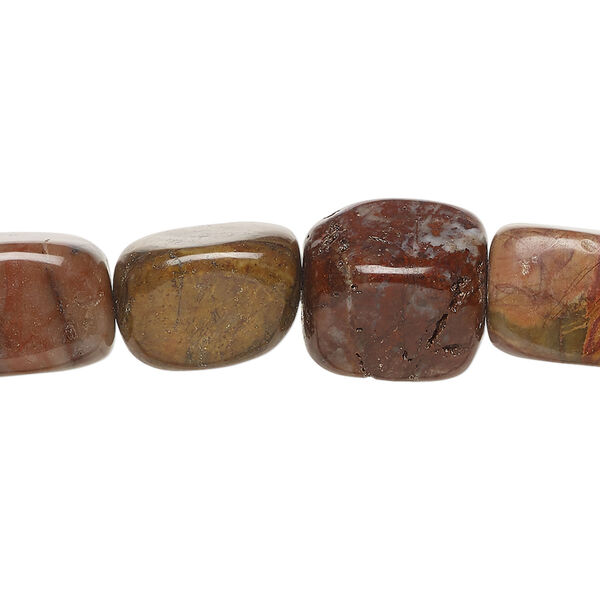 Red creek jasper 1pkg1, nugget bead, 15.5-16 inch small image number 0