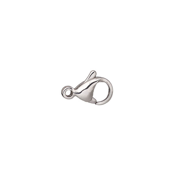 Clasp, lobster claw, stainless steel, 10x6mm. Sold per pkg of 2. image number 0