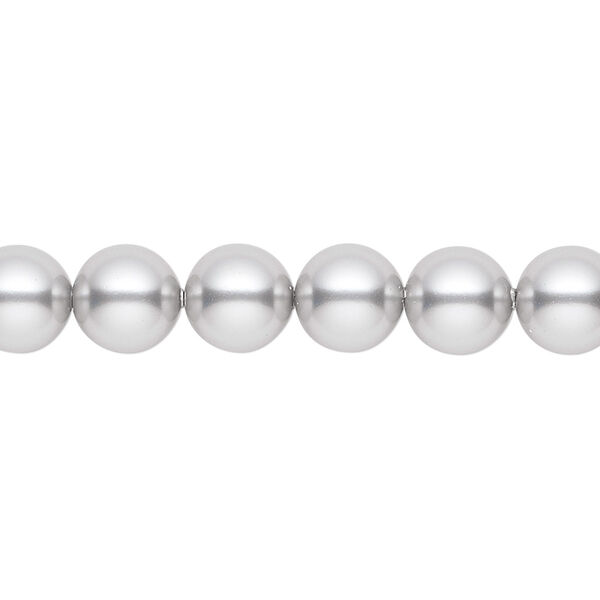Pearl 250pk light grey, Crystal Passions® 8mm round 5810 image number 0