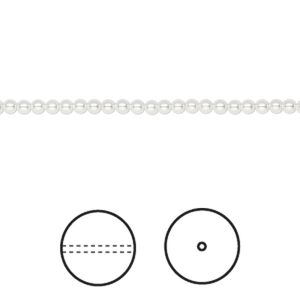 Pearl 100pk moonlight, Crystal Passions® 2mm round 5810