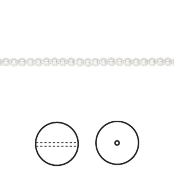 Pearl 100pk moonlight, Crystal Passions® 2mm round 5810 image number 0