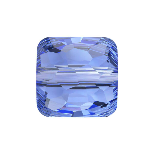 Bead 1pkg288 sapphire, Swarovski®, 6mm puffed square 5035 image number 0