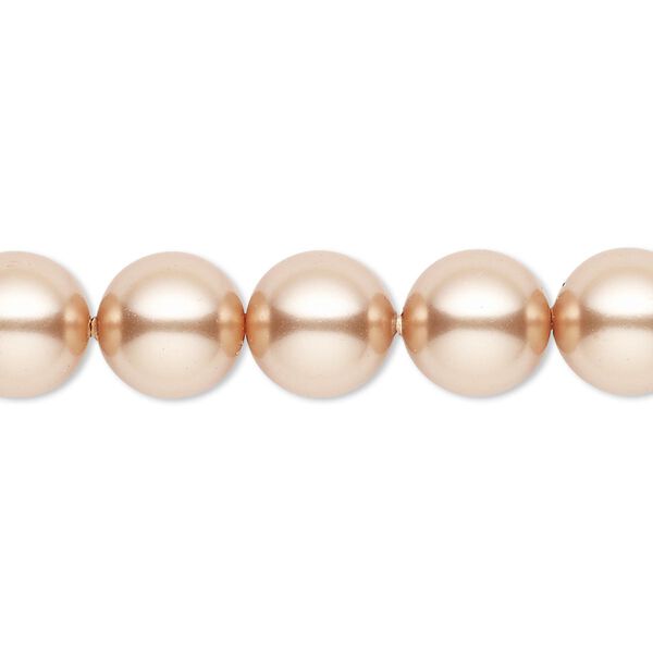 Pearl 100pk rose gold, Swarovski® 10mm round 5810 image number 0