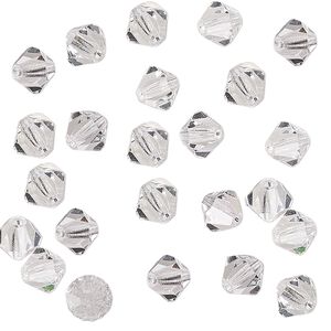 Bead 288pk crystal, Preciosa Czech crystal 6mm bicone