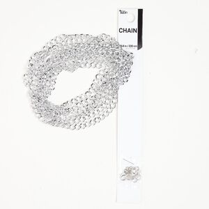 Chain 1pkg1 brass / steel / aluminum, assorted 8 piece set silver finish