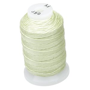 Thread, Purely Silk™, light green, size FF. Sold per 115-yard spool.