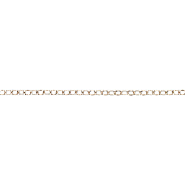 Chain, 14Kt rose gold-filled, 1.7mm flat cable. Sold per 5-foot spool. image number 0