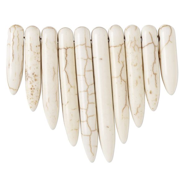 Magnesite 1pkg10, spike fan focal graduated 20x5mm-39x5mm image number 0