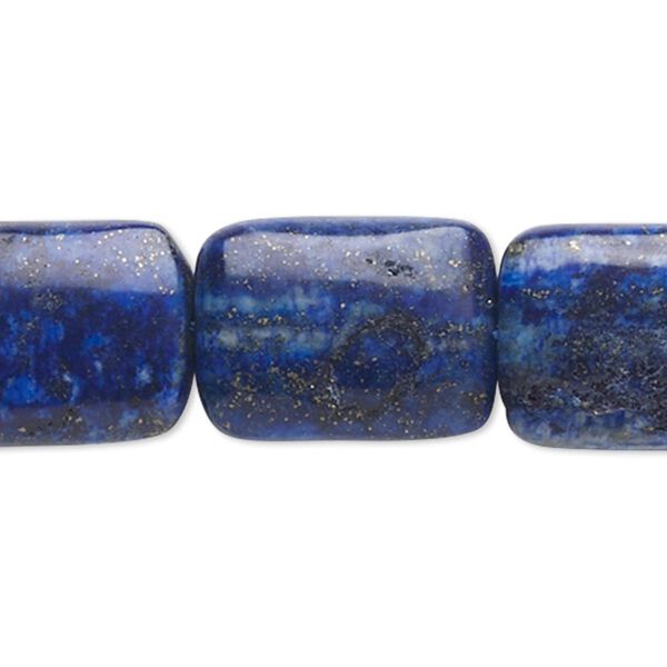 Bead, lapis lazuli (dyed), 20x14mm-21x15mm rounded rectangle, C- grade, Mohs hardness 5 to 6. Sold per 15-inch strand. image number 0