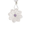 Quartz crystal / amethyst 1pkg1, top-drilled hand-cut 1sided carved flower bead natural, 22mm image number 1
