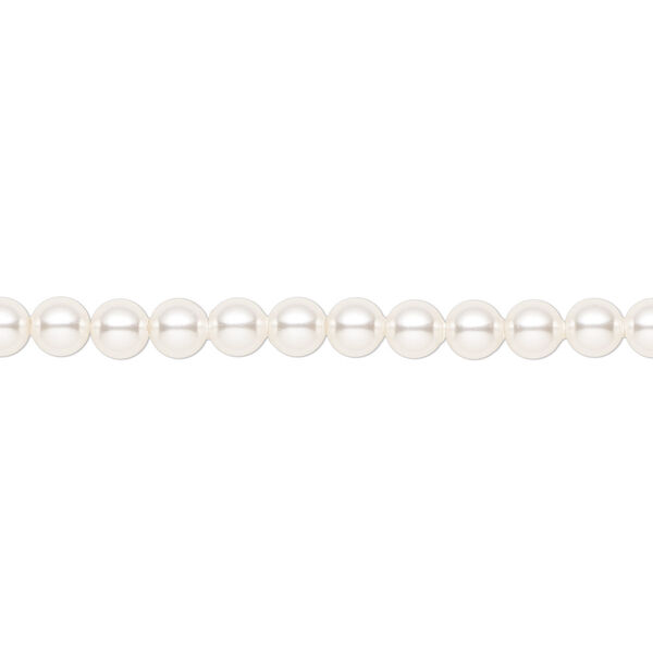 Pearl 500pk white, Swarovski® 4mm round 5810 image number 0