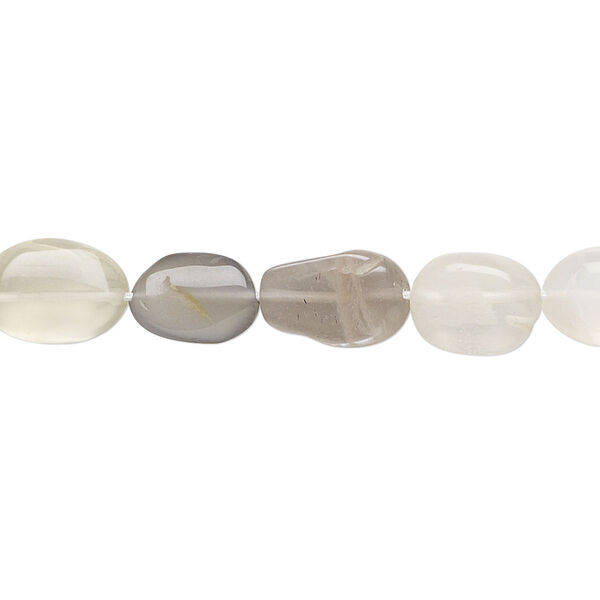 Bead, multi-moonstone (natural), mixed colors, 8x6mm-13x8mm hand-cut puffed oval, C grade. Sold per 13-inch strand. image number 0
