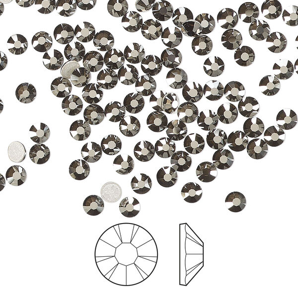 Flat back 144pk crystal Biarritz foil back, Preciosa MAXIMA Czech crystal hotfix rhinestone 3-3.2mm chaton rose round SS12 image number 0