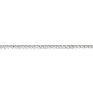 Chain 1pkg1 silver-plated ponytail, 3.2mm, brass 50 foot unfinished