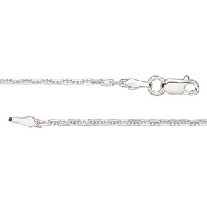 Chain 1pkg1 sterling silver anchor, 1.6mm / lobster claw clasp, Gossamer™ 20 inch