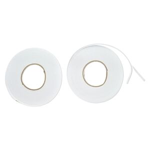 Adhesive strip, Art Edge™, EVA foam, white, 5mm. Sold per pkg of (2) 30-foot roll.