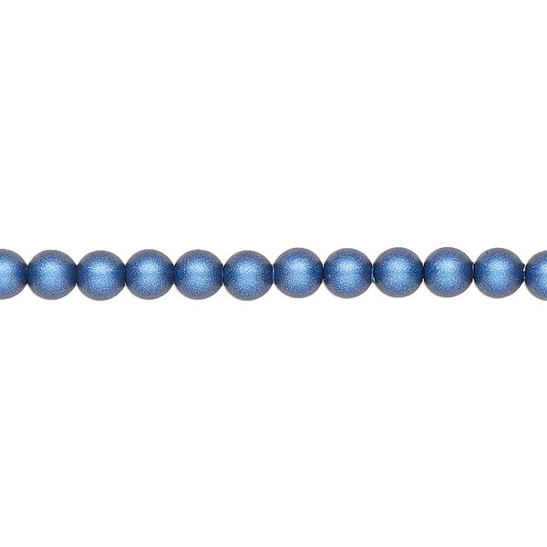Pearl 100pk iridescent dark blue, Crystal Passions® 4mm round 5810 image number 0