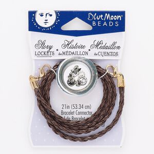 Bracelet, wrap, faux leather / gold-finished "pewter" (zinc-based alloy) / steel, brown, 3mm braided, 21 inches with (2) lobster claw clasp. Sold individually.