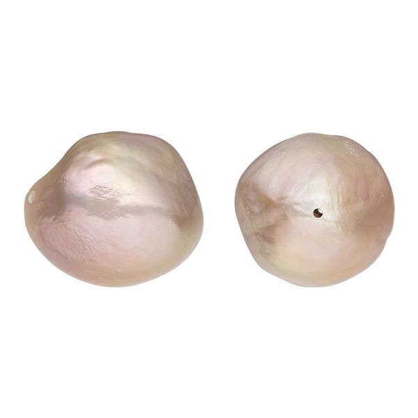 Pearl, cultured freshwater (natural), mauve, 19x16mm-20x17mm baroque, C grade, Mohs hardness 2-1/2 to 4. Sold individually. image number 0