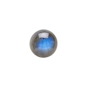Labradorite 1pkg1, hand-cut calibrated round cab natural 14mm
