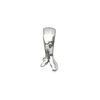 Bail, JBB Findings, ice-pick, antiqued sterling silver, 20x6mm faceted branch, 10mm grip length. Sold individually. image number 0