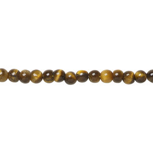 Tigereye 1pkg1, pebble bead natural, 13 inch small