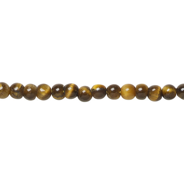 Tigereye 1pkg1, pebble bead natural, 13 inch small image number 0