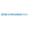 Mother-of-pearl shell 1pkg1, flat oval bead 15 inch dark blue 25x18mm image number 1