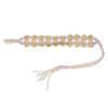 Bracelet, Just for Fun, nylon / Chinese littleleaf boxwood / gold-ringer cowrie shell, mixed colors, 20-30mm wide, 6-9 inches with macramé closure and tie closure. Sold per pkg of 5. image number 3