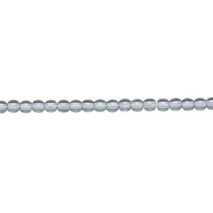 Bead, Czech glass druk, transparent Montana blue, 3mm round. Sold per 15-1/2" to 16" strand.