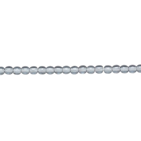 Bead, Czech glass druk, transparent Montana blue, 3mm round. Sold per 15-1/2" to 16" strand. image number 0