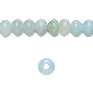 Amazonite 1pkg10, saucer bead natural 8x5mm