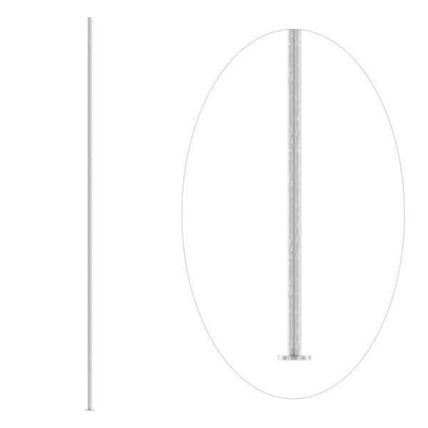 Head pin, antique silver-plated brass, 2 inches, 24 gauge. Sold per pkg of 500. image number 0