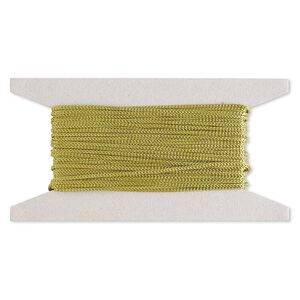 Cord, nylon, olive green, 2mm round. Sold per 25-foot card.