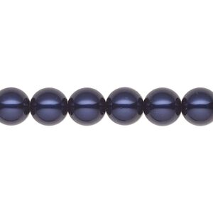 Pearl 100pk dark blue, Preciosa Czech crystal 8mm round