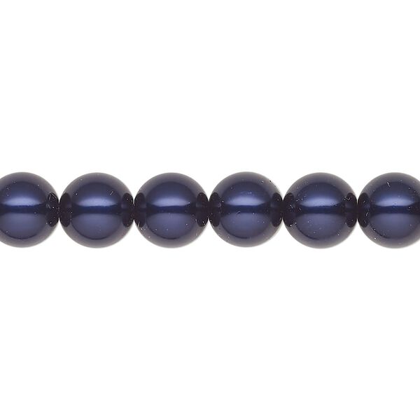 Pearl 100pk dark blue, Preciosa Czech crystal 8mm round image number 0