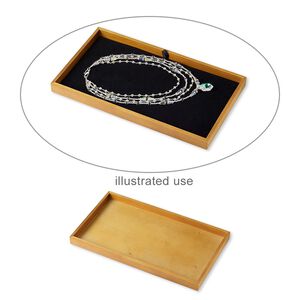 Display tray, stained wood, 14-3/4 x 8-1/4 x 1-inch rectangle. Sold individually.