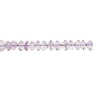 Lavender amethyst 1pkg1, hand-cut saucer bead natural 14 inch 4x2mm-6x4mm