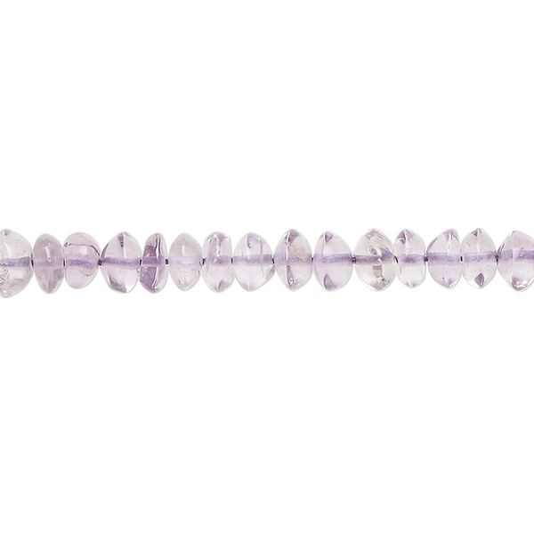 Lavender amethyst 1pkg1, hand-cut saucer bead natural 14 inch 4x2mm-6x4mm image number 0