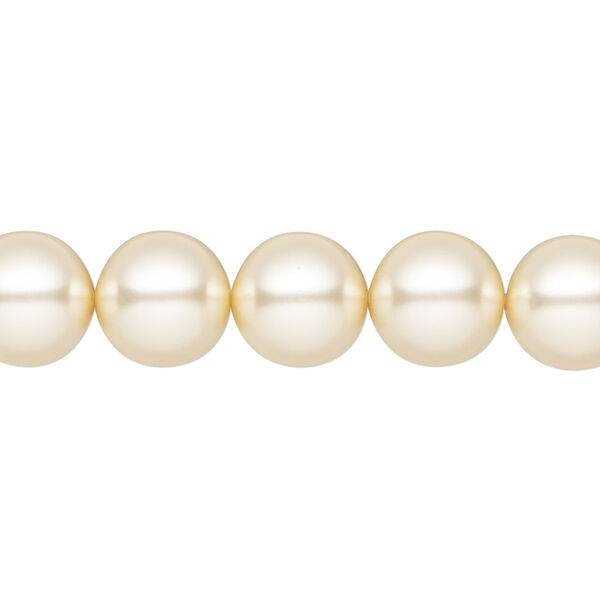 Pearl 50pk cream, Preciosa Czech crystal 10mm round image number 0
